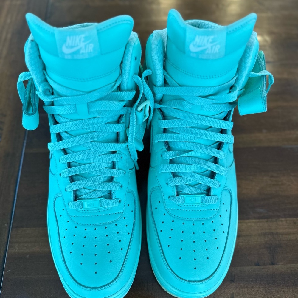 Nike Air Force 1 High NIKEiD Custom – Aqua Blue – Size 12